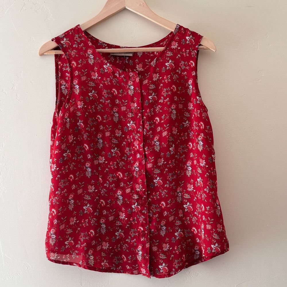 Saddle Ridge Top Floral Tank Top Size L